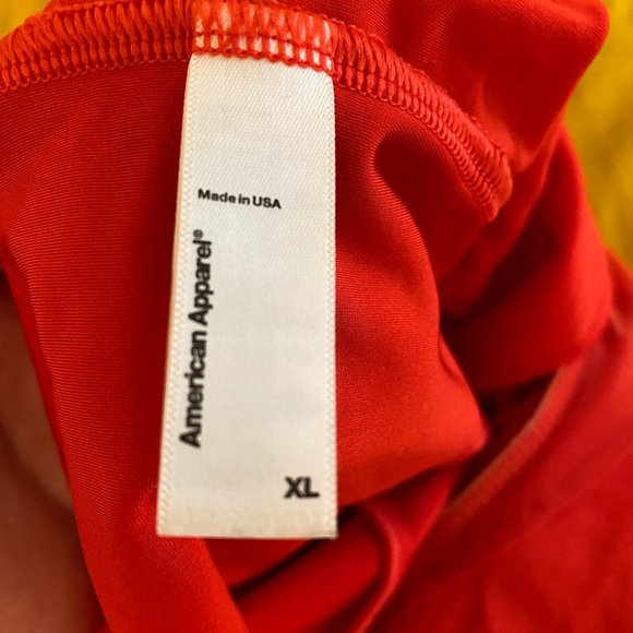 American Apparel mesh bodysuit red size XL great condition - Picture 3 of 4